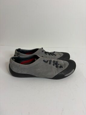 Camper Peu Senda Shoes Womens 38 Gray Black Leather Barefoot Flexible Sneakers